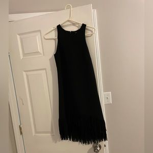 Black Banana Republic dress with fringes at the end